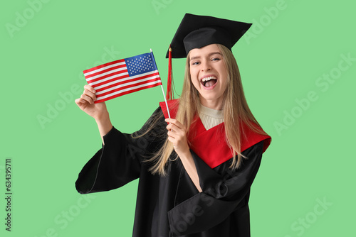 Female graduate student wit...