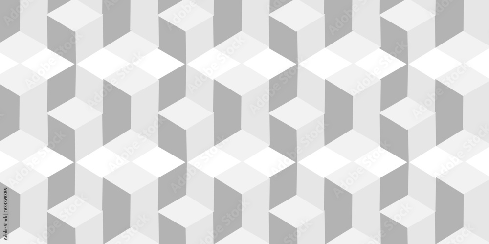 Abstract seamless geometric background. white cube square paper texture with stripes Pattern. hexagon backdrop vactor art tile pattern texture. cube mosaic concept grid technology. Abstract seamless geometric background. white cube square paper texture with stripes Pattern. hexagon backdrop vactor art tile pattern texture. cube mosaic concept grid technology.