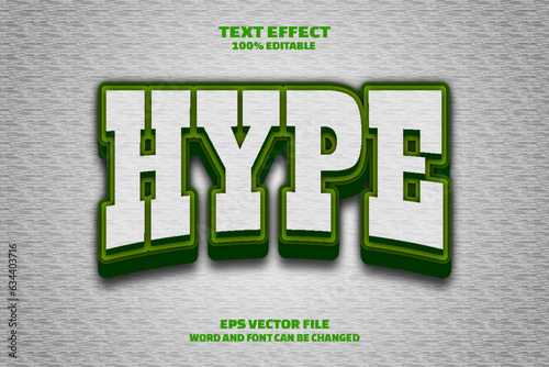 Realistic editable 3D hype text effect