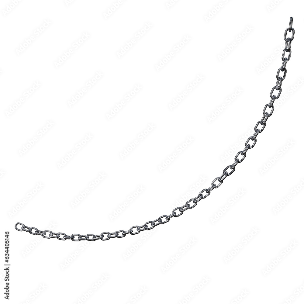 Realistic 3D Vector of a Sturdy Metal Chain with Stainless Rings, Rendered in Chrome or Steel, Isolated on a Png Transparent Background Realistic 3D Vector of a Sturdy Metal Chain with Stainless Rings, Rendered in Chrome or Steel, Isolated on a Png Transparent Background