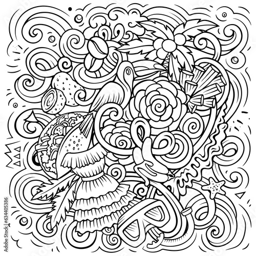 Honduras cartoon doodle funny illustration