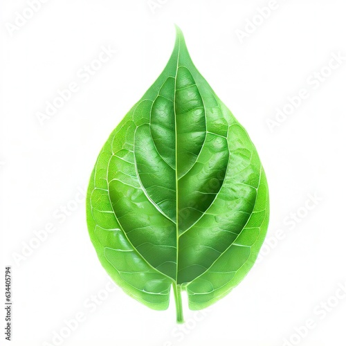leaf chili isolated on white background  Green of pepper leaves pattern