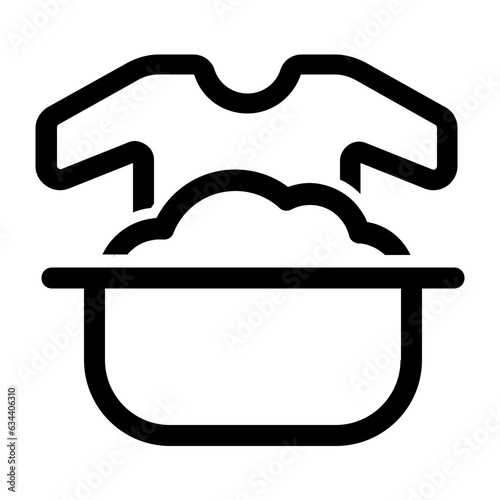 Soak Clothes Icon in Trendy Flat Isolated on Transparent Background. SVG Vector
