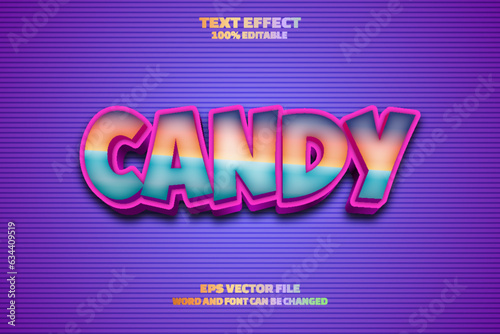Realistic Candy text style effect