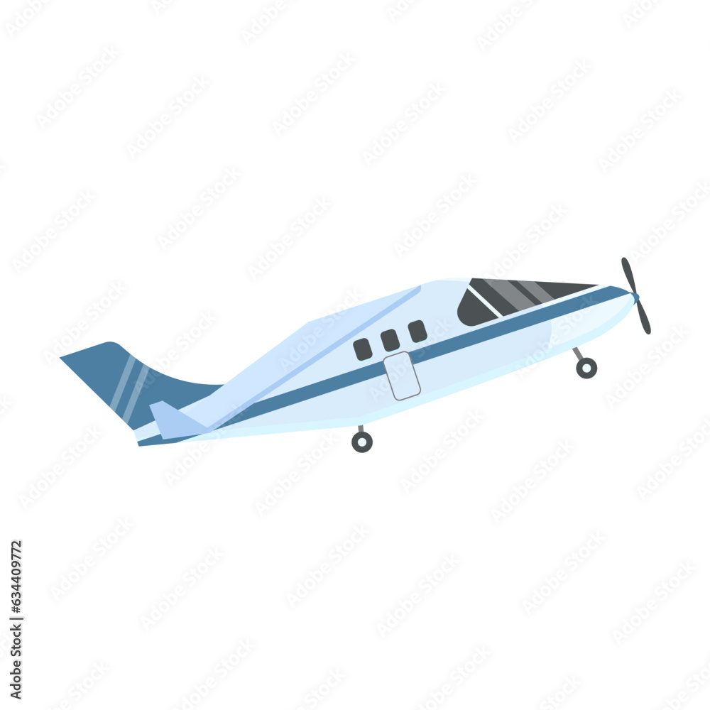 Plane taking off flat vector illustration. Passenger airplane or aeroplane, jet or aircraft for airlines, air transport isolated on white background. Aviation, transportation concept