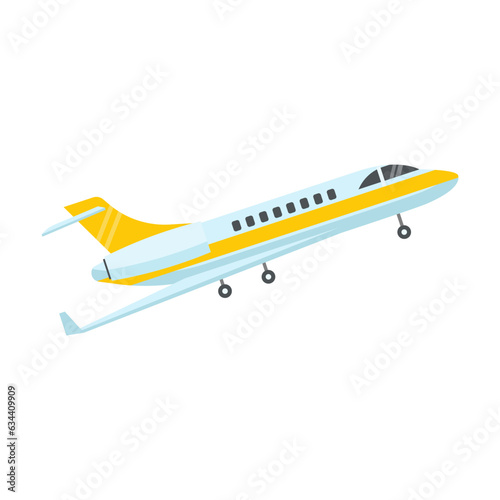 Plane flat vector. Passenger airplane or aeroplane, jet or aircraft for airlines, air transport isolated on white background. Aviation concept