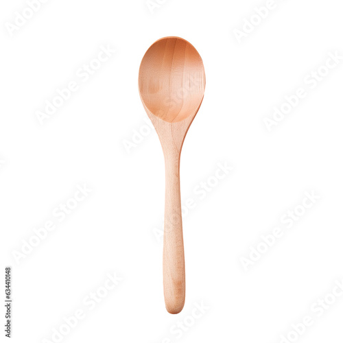 Wooden spoon isolated on transparent background