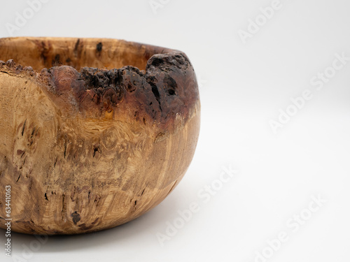 Handmade Wood Turned Wooden Oak Burr / Burl Bowl.