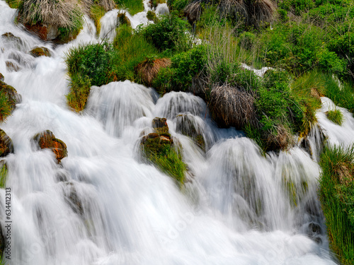 Close up of a small waterfall in Idaho
