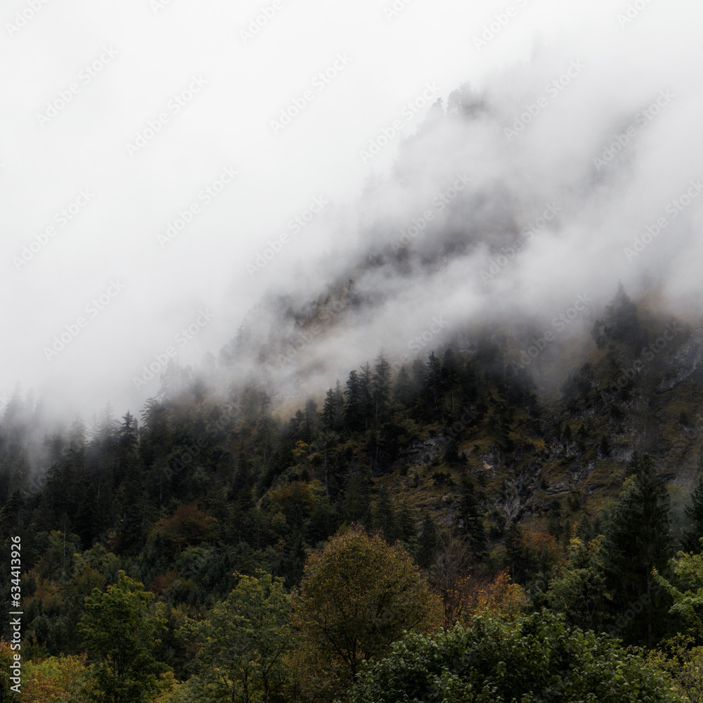 Berge, Wolken, Natur, Nebel