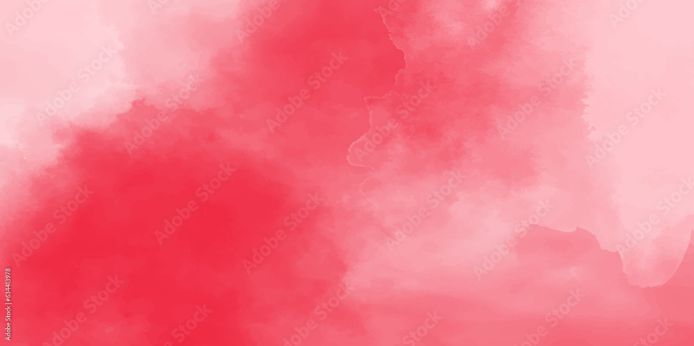 Fototapeta premium Pink watercolor background. Soft pastel pink watercolor background painted on white paper. Modern colorful grunge of stylist light blue paper texture background with space, old-style blue texture.