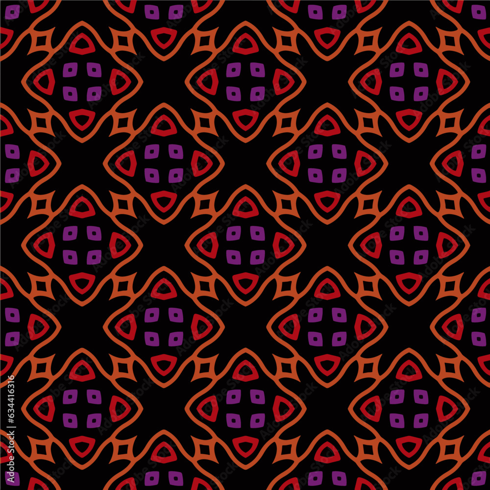 Geometric ornament in ethnic style.Seamless pattern with abstract  shapes.Repeat design for fashion, textile design,  on wall paper, wrapping paper, fabrics and home decor.
