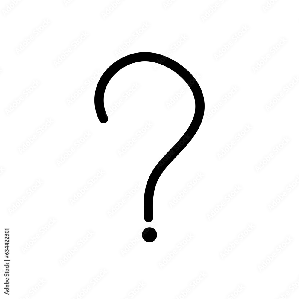Hand drawn question mark doodle icon Hand drawn question mark doodle icon