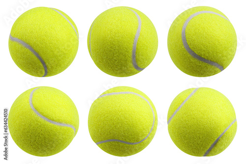 Tennis ball, isolated on white background, full depth of field © grey