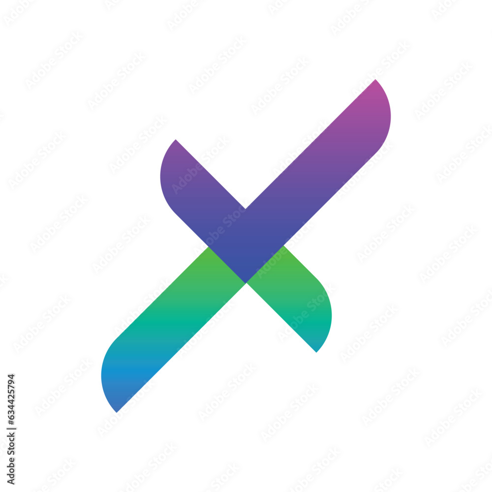 Alphabet letter x gradient logo icon symbol vector illustration eps Alphabet letter x gradient logo icon symbol vector illustration eps