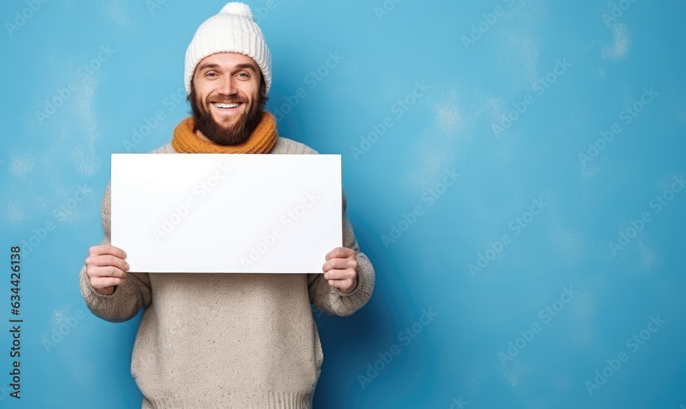 Mann mit Schild Mann mit Schild
