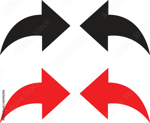 set of four arrows vector