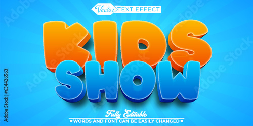 Cartoon Kids Show Editable Text Effect Template