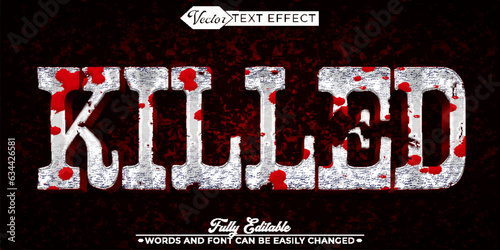 Splash Blood Klled Vector Editable Text Effect Template