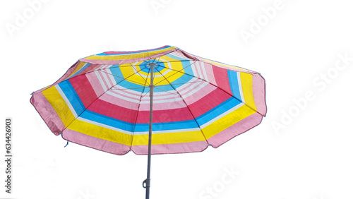 ubrella colors sea beach sun protection isolated for background