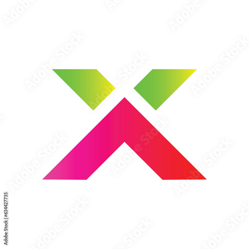Alphabet letter x gradient logo icon symbol vector illustration eps 