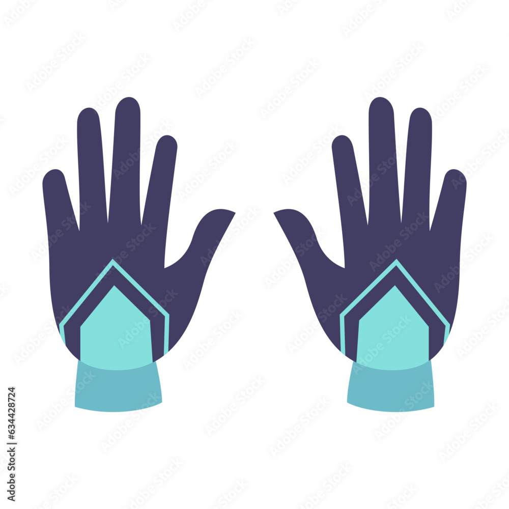 Fototapeta premium Scuba rubber gloves vector illustration. Gear for diving isolated on white background. Sports concept