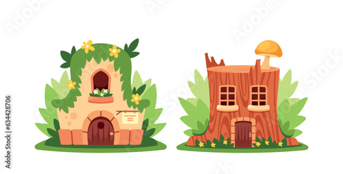 Cute Fairytale Houses Boast Whimsical Designs, Vibrant Colors, And Intricate Details, Gnome, Elf, Fairy or Hobbit