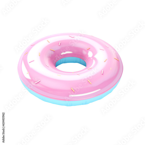 pool floater donut style on isolated transparent background