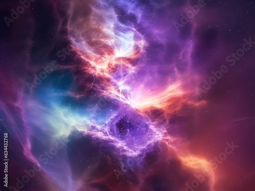 Abstract background that mimics the texture of a nebula in space. AI genareted photo