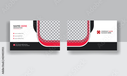 Stylish business cards with the company's logo. Business card template in vector. both a personal and professional visiting card. design of a vector artwork.