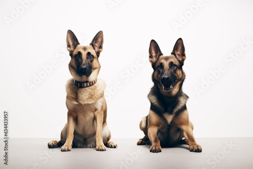 photo dog on a plain white background