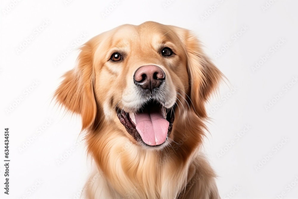 photo dog on a plain white background