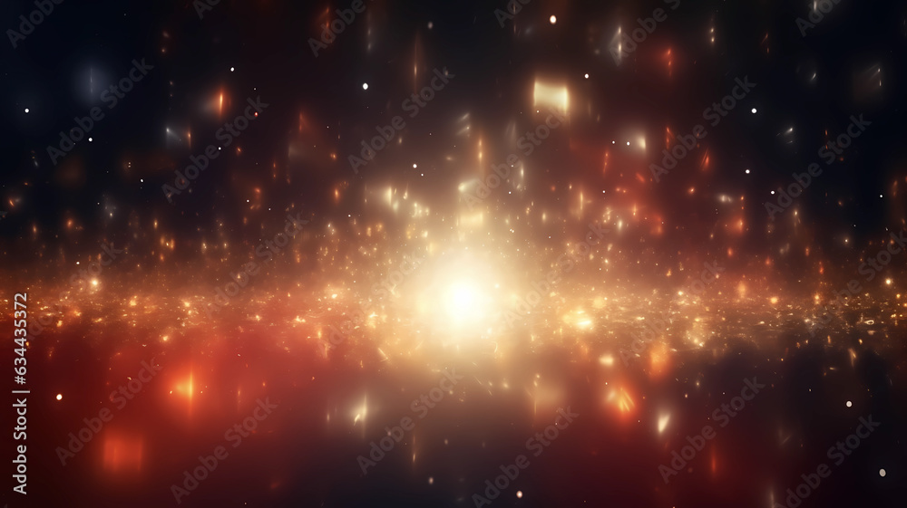 Beautiful and dazzling particle light effect background
