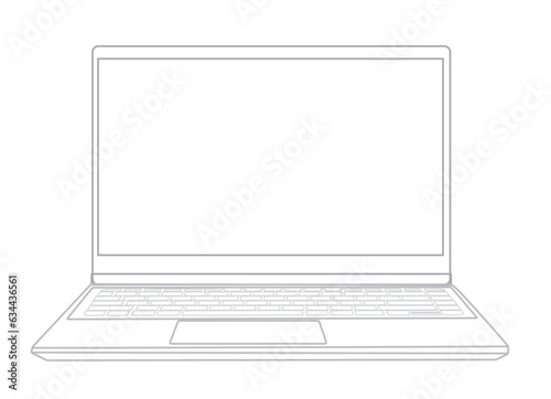 Lap top computer. vector illustration