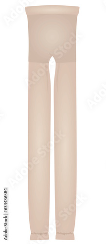 Female brown pantyhose. vector illustration