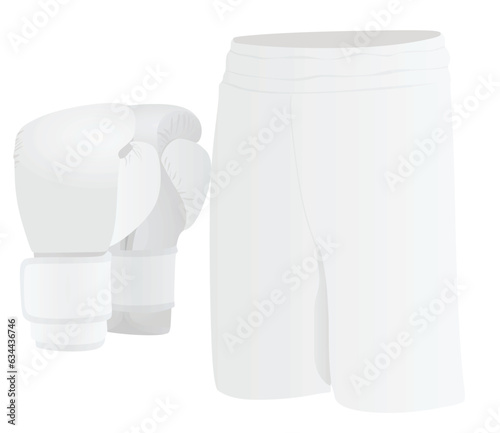 Boxing equipment set. vector illustration