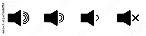 audio speaker icon , volume, mute