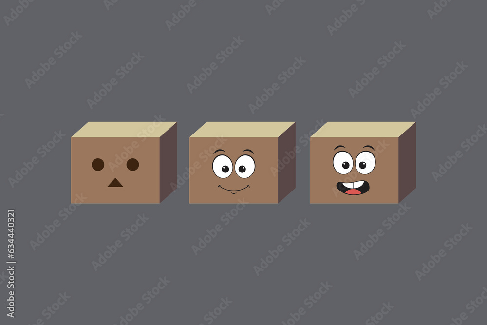 Brown happy expression emoticon vector. Brown happy expression emoticon vector.