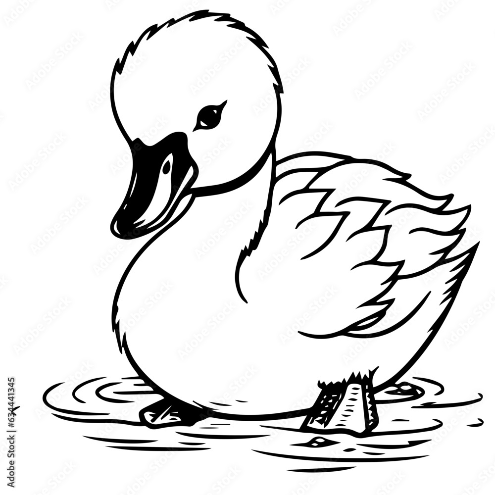 Swan silhouette. Vector illustration Swan silhouette. Vector illustration