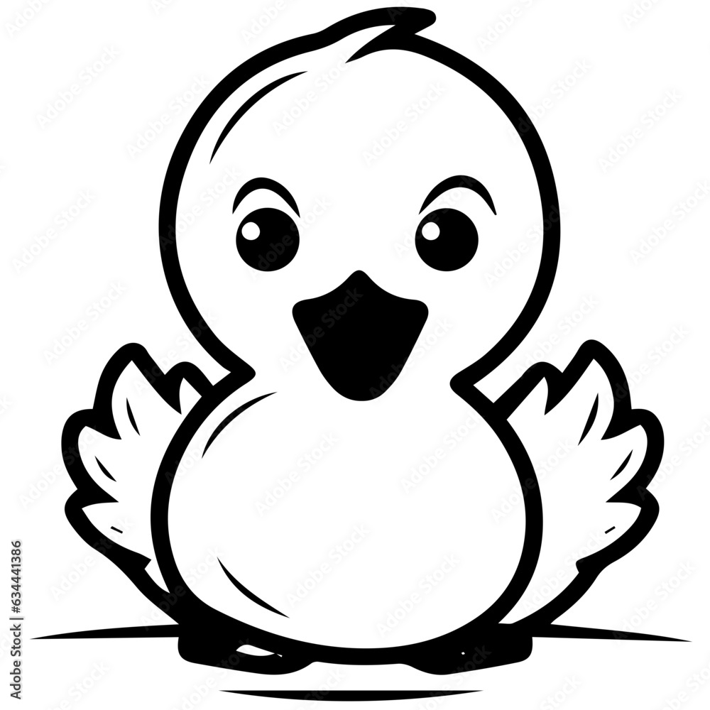 Swan silhouette. Vector illustration Swan silhouette. Vector illustration