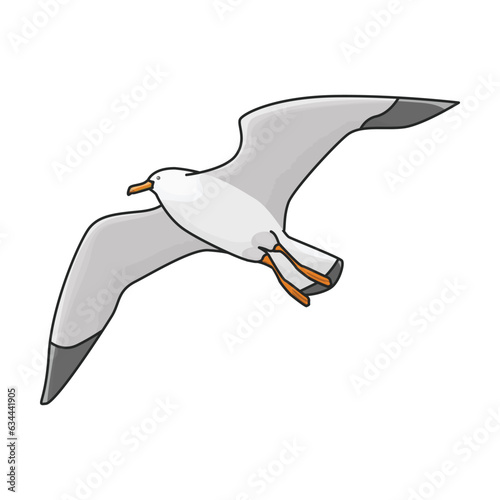 Bird gull vector icon.Color vector icon isolated on white background bird gull.