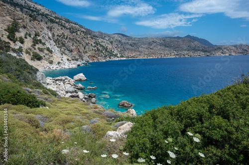 view of the bay of Apella, Karpathos, Greece