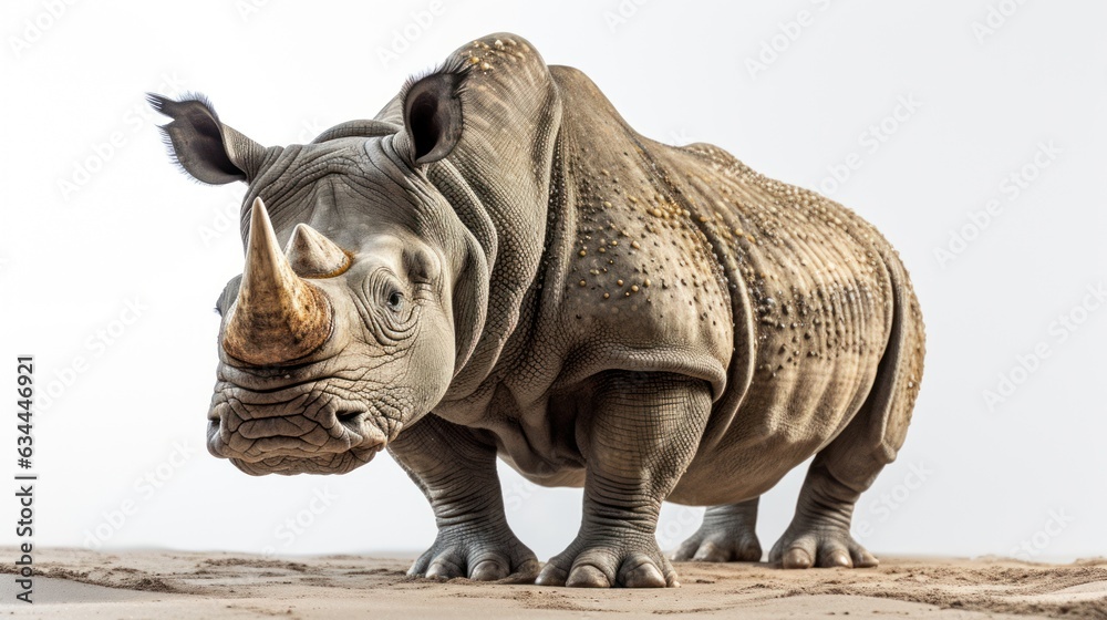 Fototapeta premium lonely rhinoceros africa