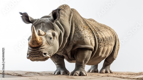 lonely rhinoceros africa © sirisakboakaew