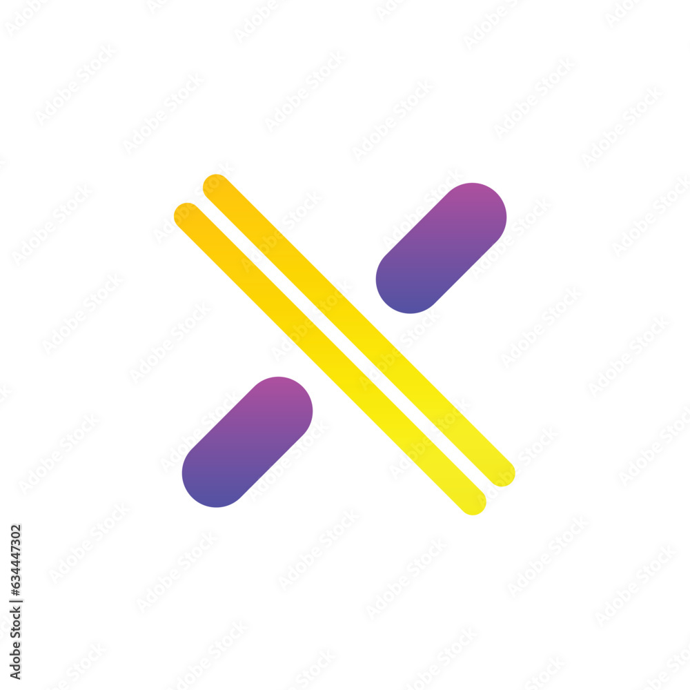 Alphabet letter x gradient logo icon symbol vector illustration eps Alphabet letter x gradient logo icon symbol vector illustration eps