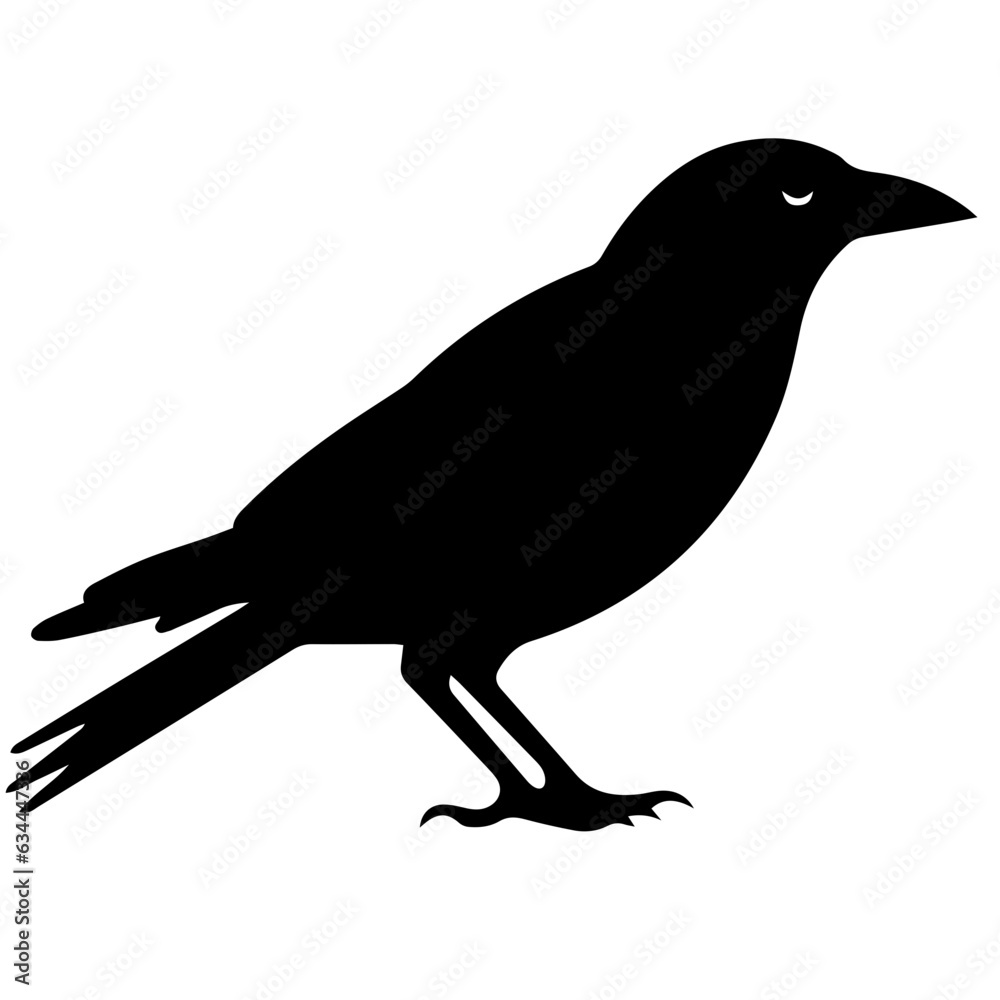 raven silhouette Flat Icon vector illustration Clipart raven silhouette Flat Icon vector illustration Clipart