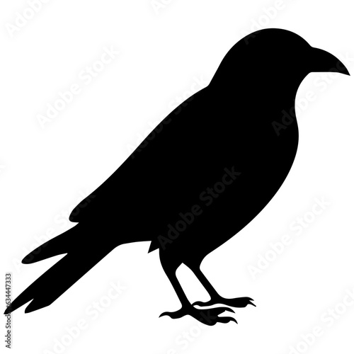 raven silhouette Flat Icon vector illustration Clipart