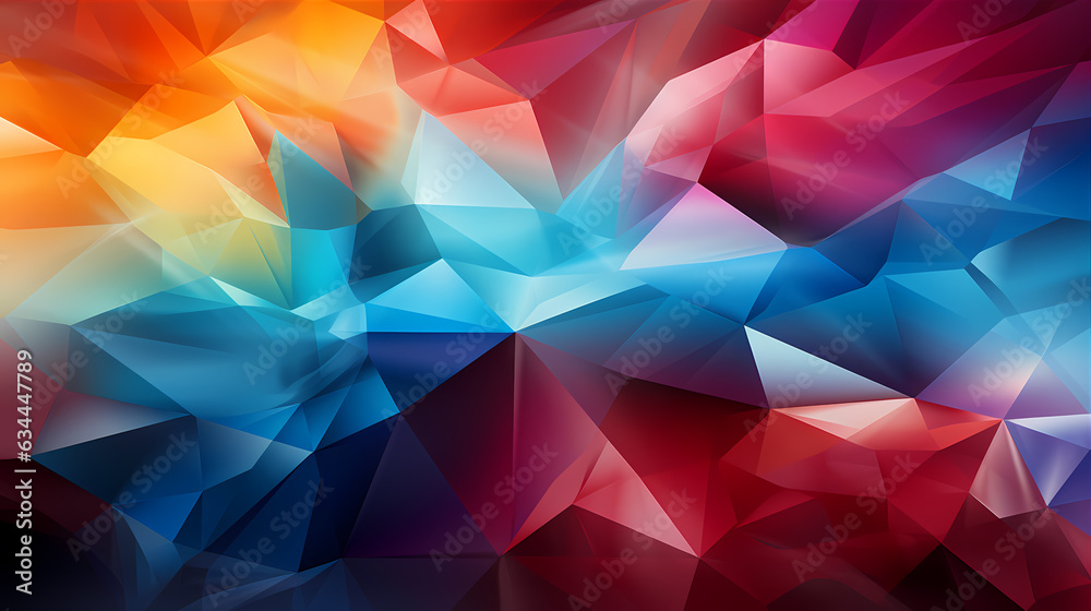 Eye-catching polygonal backgroun design in bold colors, ideal for a modern website header, presentation or social media post Eye-catching polygonal backgroun design in bold colors, ideal for a modern website header, presentation or social media post