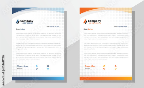 Vector professional modern business and corporate letterhead design template
