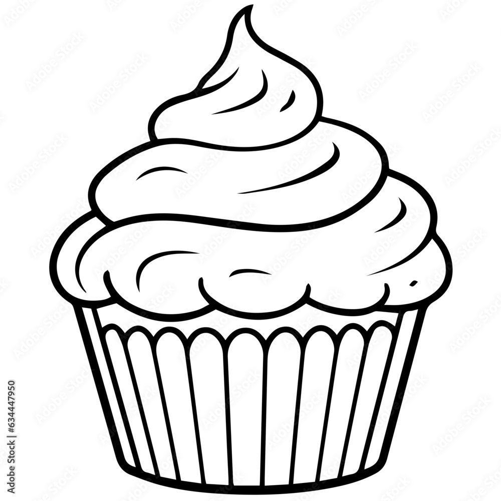 cup cake icon isolated vector cup cake icon isolated vector